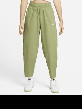 Nike Sportswear Essential High-Rise Curve Pants Green Woman's Size L